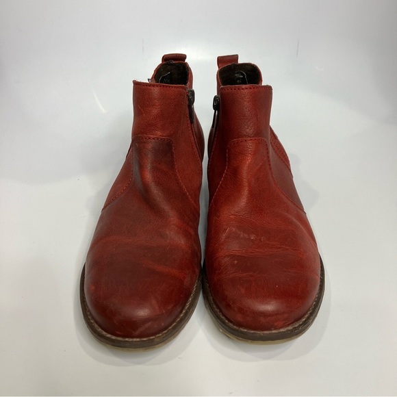Josef Seibel red leather Sienna 45 ankle boots women’s size 39 boho trendy - Picture 3 of 9